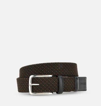 【送料&関税込】Hogan Leather Belt Hogan Belt With Logo In Hammered Leather | italist