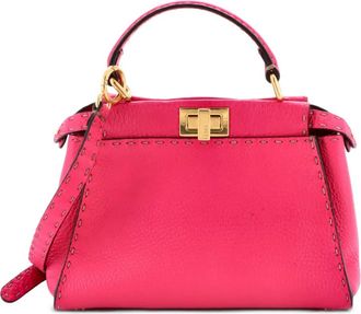 Fendi Selleria Peekaboo Bag Leather Mini satchel - Roze