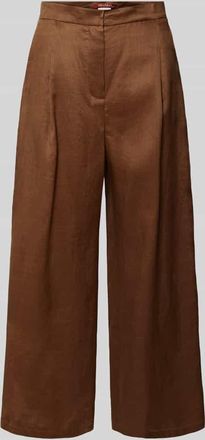 Max Mara Regular Fit Culotte in verk&uuml;rzter L&auml;nge Modell TARTUFO in Mittelbraun, Gr&ouml;&szlig;e 34