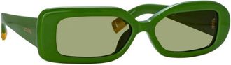 Jacquemus Accessoires, unisex, Groen, ONE Size, Authentieke Rond Bril met Topkwaliteit