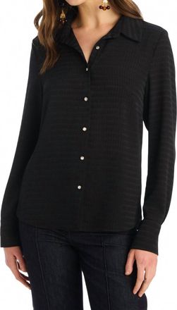 Allison New York Kelly Button Down Shirt In Black