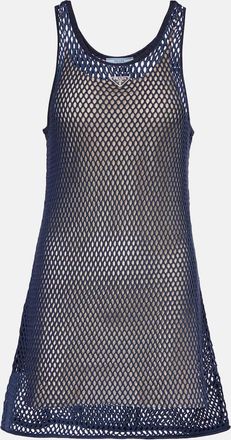 Prada Abito corto in mesh di cotone