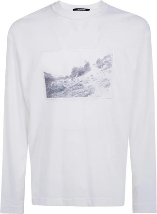 Jacquemus Le T-shirt Paysan Lange Mouwen - Heren - Longsleeves - Blauw - S - Katoen - Tops