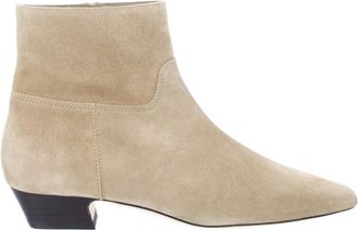 Stuart Weitzman Beige Solid Stassi Boots