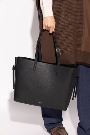 Furla Ava Large Shopper Bag, Womens, Black