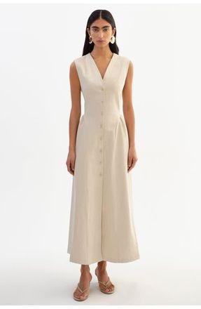 LaMarque Tamika | Linen Twill Dress in Natural at Nordstrom, Size X-Small
