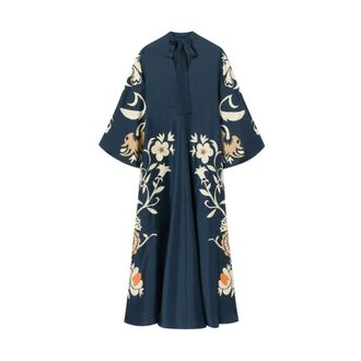 La DoubleJ Magnifico Jurk - Dames - Maxi kleedjes - Blauw - S - Kleedjes