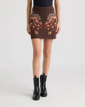 NVLT Womens Jacquard Mini Skirt