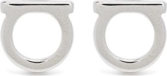 Ferragamo Gancini Stud Oorbellen - Dames - Oorbellen - Grijs - ONE Size - Accessoires