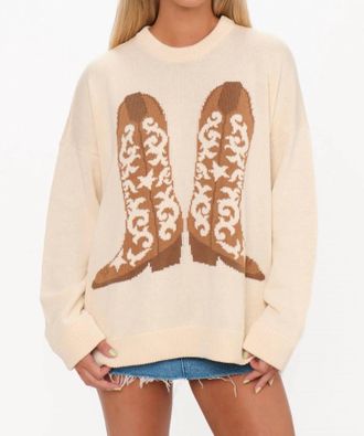 Show me your Mumu Stay Awhile Sweater In Cowboy Boot Knit