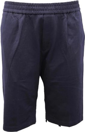 Paolo Pecora Jersey Katoen Bermuda Shorts - Heren - Korte Broeken - Blauw - XL - Katoen - Korte Broeken