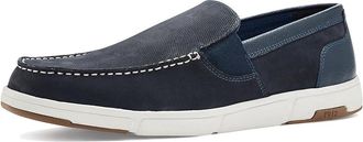 Nunn Bush Luca Moccasin Toe Venetian Leather Slip-On Lightweight Comfortable Loafers Mens Shoes Navy : 10.5 W (EE)
