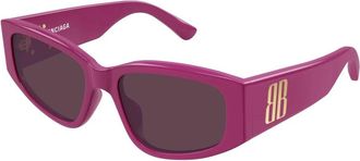 Balenciaga Cat Eye Zonnebril - Dames - Zonnebrillen - Roze - 56 MM - Accessoires