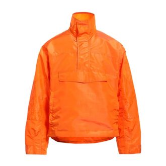 Dior Windbreaker Jas met Trekkoord in de Taille - Heren - Zomerjassen - Oranje - L - Polyester - Jassen