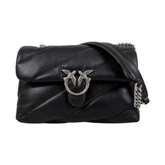 Pinko Love Puff Classic Fibbia Ridotta - Dames - Schoudertassen - Zwart - ONE Size - Tassen