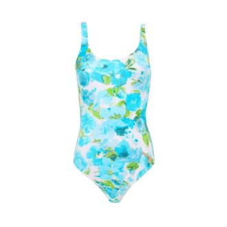 Chlo&eacute; Swimsuit with Water Flowers print Woman 38