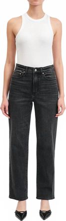 Daze Last Night High Rise Vintage Straight Jeans In Black