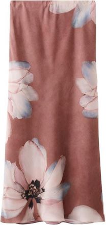 Mango Floral Print Maxi Skirt in Pastel Pink at Nordstrom, Size Large
