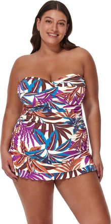 Gottex Plantopia Plus Size Bandeau Swimdress
