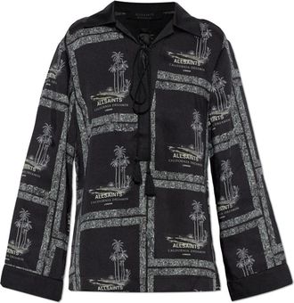 AllSaints Lettie Shirt - Dames - Overhemden - Zwart - S - Overhemden