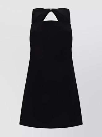 Versace cutout sleeveless square neck knee-length dress