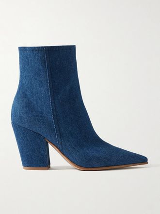 Gianvito Rossi Stivaletti In Denim Keinna 65 - Blu