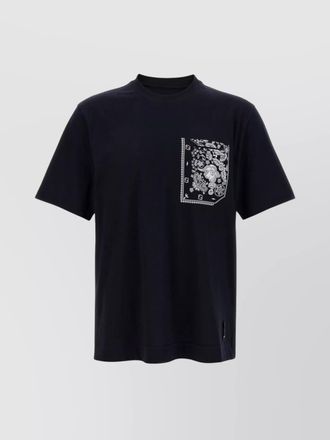 Fendi floral pocket crew neck t-shirt