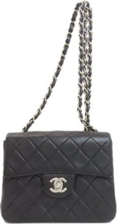 Chanel Pre-owned Leather Cross Body Tas - Dames - Vintage Schoudertas - Zwart - ONE Size - Leer - Vintage
