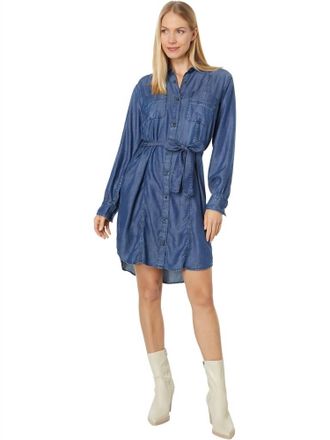 Hatley Riley Shirt Mini Dress In Maritime Denim Wash