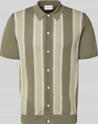 Lindbergh Lindbergh Polo-Cardigan mit 1/2-Arm in Oliv, Gr&ouml;&szlig;e XXXL