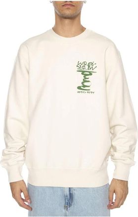 Edwin Felpa Girocollo - Heren - Sweatshirts - Beige - S - Hoodies & sweatvesten