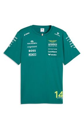 Puma x AMF1 Fernando Alonso Replica Performance Graphic T-Shirt in Green Lux at Nordstrom, Size Xx-Large
