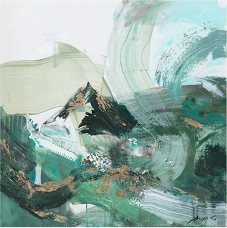 Schubiger M&ouml;bel Bild Schwungvolle Variationen in Gr&uuml;n