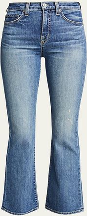 Nili Lotan Mid-Rise Bootcut Crop Jeans