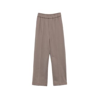 Moncler Elasticated-waistband Pressed-crease Trousers