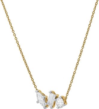 LuvMyJewelry Selara 14K Gold Lab Grown Diamond Necklace - 1 Ct in 14K Yellow Gold at Nordstrom