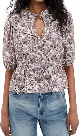 Ulla Johnson Elvie Short Sleeve Top In Meadow