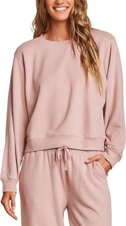 Barefoot Dreams Mc Brushed Fleece Split Neck Pullover
