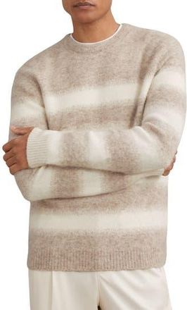 Reiss Piers Wool & Alpaca Blend Sweater in Oatmeal/white at Nordstrom Rack, Size Xx-Large