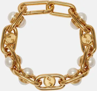 Gucci Faux pearl chain bracelet