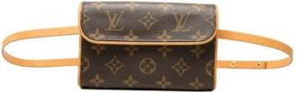 Louis Vuitton Pre-owned Pochette Sling Bag - Dames - Vintage Heuptassen - Bruin - ONE Size - Leer - Vintage