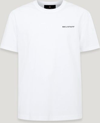 Belstaff Border T-shirt Mens Cotton Jersey White Size 2XL