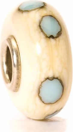 Trollbeads Womens Dot Glass Bead Charm In Beige/blue