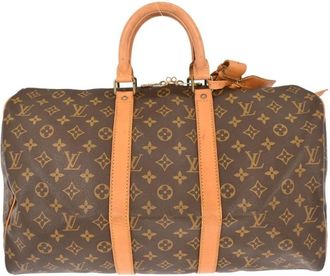 Louis Vuitton Pre-owned Weekend Bags, female, Brown, Size: ONE SIZE Pre-owned Vintage Monogram Keepall Travel Bag