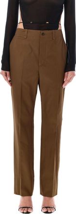 Saint Laurent Dark Brown Wide Leg Pant