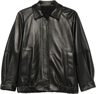 Santoro London Button-up Leather Jacket