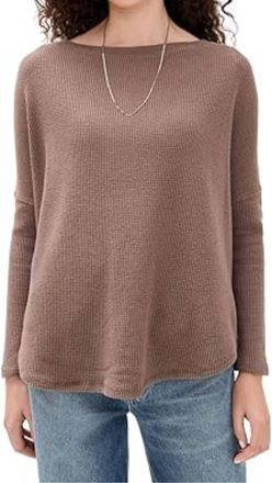 Free People Latte Blues Solid Thermal Top In Leafless Tree