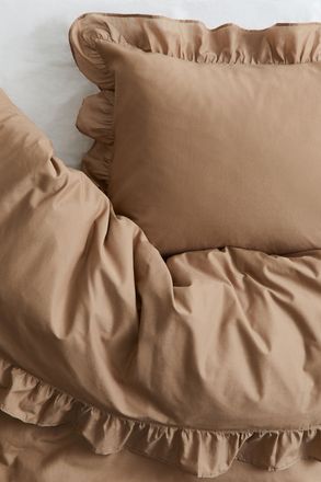 H&M Bettwäsche für Einzelbett mit Volant - Beige