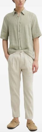 Tiger Of Sweden Camicia in lino a maniche corte - Verde