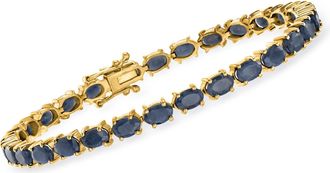 Ross-Simons Sapphire Bracelet in 18kt Gold Over Sterling